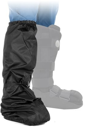 Mybow Walking Boot Cover, Orthopedic Boot for Broken Foot Injuries Cast Cover, Tall Medical Walking Boots Cover, Outdoor Cast Protector, Surgical Recovery Air Walker Accessories (Black)