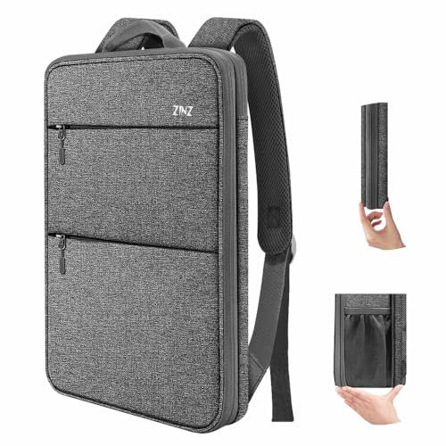 ZINZ Slim & Expandable 15 15.6 16 Inch Laptop Backpack, Spill-Resistant Computer Bag Case for Men & Women (15-16, D01G02)