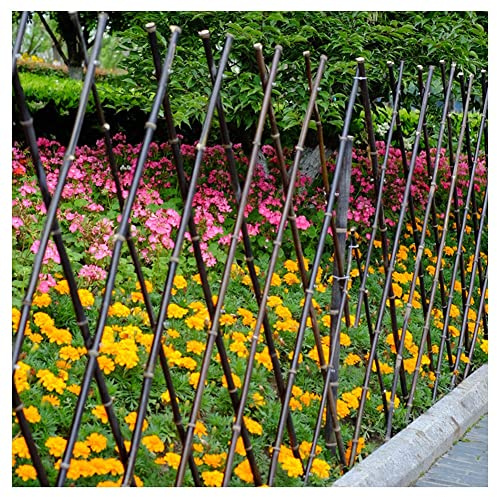 XXIOJUN Expandable Garden Trellis, Bamboo Pole Fence Panel, Plant Support Lattice, Climbing Plants Vine Ivy Rose Cucumbers Clematis (Color : Brown, Size : 60x200cm)