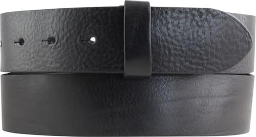 BELTINGER Wechselgürtel aus Vollrindleder mit Druckknöpfen 4 cm | Druckknopf-Gürtel für Damen Herren 40mm | Leder-Gürtel ohne Schnalle 4cm