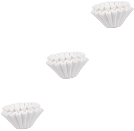 BESTonZON 150pièces Filtres à Café Papier Non Blanchi Pour Machines à Café Cônes Naturels Blanc Pratiques Et Biodégradables