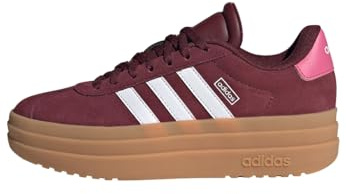 adidas Unisex niños VL Court Bold Junior Shoes, Shadow Red/Cloud White/Pink Fusion, 38 EU