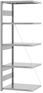 eurokraft | Schwerlast-Steckregal | einseitig | HxBxT 2000 x 750 x 500 mm | verzinkt | Anbauregal
