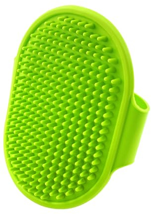 Ainkou Dog Shampoo Brush Adjustable Handle Pet Grooming Bath Brush for Long Short Haired Dogs, Cats Shampooing Massaging