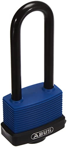 ABUS Messing-Vorhängeschloss Aqua Safe 70IB/50HB80 mit hohem Bügel - wetterfest - Edelstahlbügel für extra Korrosionsschutz - Kunststoffummantelung - ABUS-Sicherheitslevel 6