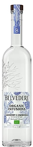 Belvedere Organic Infusions Mûre & Citronnelle Vodka 70cl 40% | Vodka 40% aromatisée à base de mûre, citronnelle et sauge. Profil aromatique atypique. À déguster avec du tonic bio.