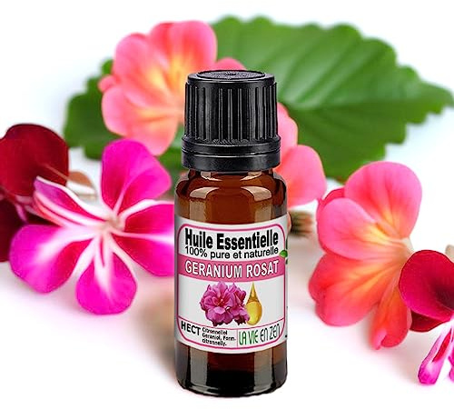 Huile essentielle de GERANIUM ROSAT 10 ml HECT Chemotypée 100% pure et naturelle | La vie en zen