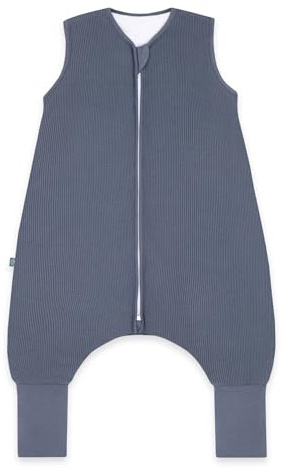 emma & noah Baby Schlafsack mit umschlagbaren Füßen 2.5 TOG, Strampelsack für den Herbst und Winter, Bio-Baumwolle, OEKO-TEX Zertifiziert, Ideal für aktive Kinder