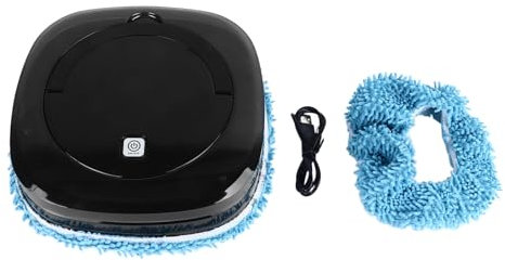 Fdit Robot de Trapeador, Robot Aspirador y Trapeador Recargable por USB, Robot Aspirador de Trapeador en Seco y Húmedo Automático, Delgado y Silencioso para Pisos Duros, Pelo de