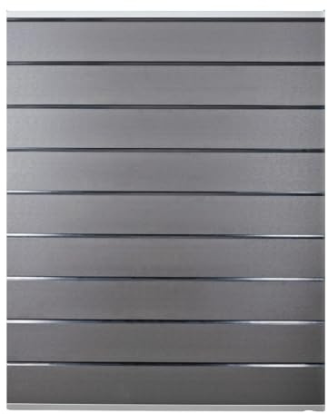 HORI Design WPC Sichtschutz - Stecksystem Zaun - Gartenzaun & Lamellenzaun - Windschutz Zaunelemente - Modernes Design für Garten & Terrasse - 180 x 180 cm - Grau