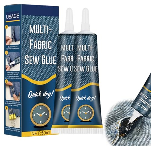 Permanent tyglim, 2 st 50 ml, sömlim för alla tyger, textillim maskintvättbart, 60 ml tyglim textillim, textillim, textillim, transparent textillim textillim textillim vattentät