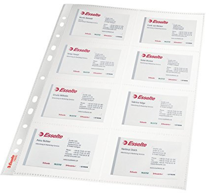ESSELTE 78930 Box 10 Hüllen für Visitenkarten PVC