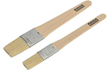 ORIGINAL KAISER Juego de pinceles de repostería Classic, 2 piezas, brocha de repostería, cerdas naturales flexibles, mango de madera de haya