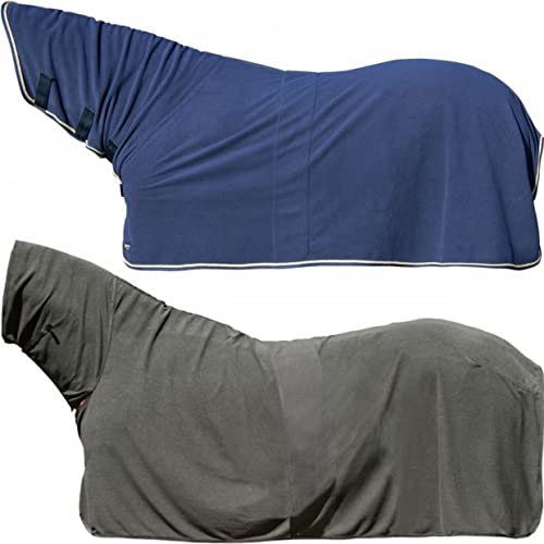 HKM 44209171.0018 Abschwitzdecke Mr. Feel Warm mit Halsteil, schwarz/silber