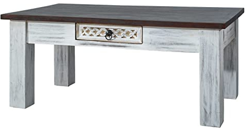 MASSIVMOEBEL24.DE | Kolonial Mango massiv Möbel Massivholz Couchtisch 110x60 Akazie Kolonialstil Massivmöbel Holz massiv Castle-Antike #245