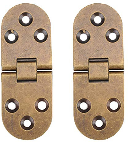 Folding Flip Top Scharnier, Tiberham 180 Grad Runde Kante Nähmaschine Tisch Scharnier, Heavy Duty Retro-Stil Butler Tray Backflap Scharniere für Klapptisch Schrank Schranktür Möbel (Packung mit 2)