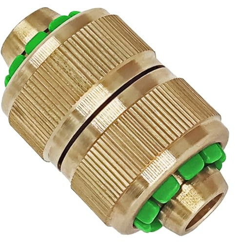 MegaHaustechnik Verbinder Reparatur-Stück für 13mm Schlauch-Innendurchmesser 1/2“ aus Messing, Schnell Reparator Kupplung Gartenschlauch