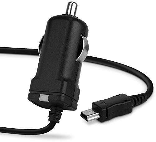 subtel KFZ Ladegerät > Mini USB kompatibel mit Garmin DriveSmart 65 MT-S EU | 1.1m, 12V / 24V, schwarz, für Garmin Alpha 100, Camper 780, Drive 61 LMT-S, Camper 770 LMT-D, eTrex 32x, DriveSmart 65 MT-D