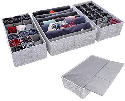 Simple Joy® MALM organizer för IKEA byrå; perfekt passform; stabil botten; organisationssystem för lådor för behå, t-shirts, strumpor, underkläder, omslagstillbehör, uppsättning av 3