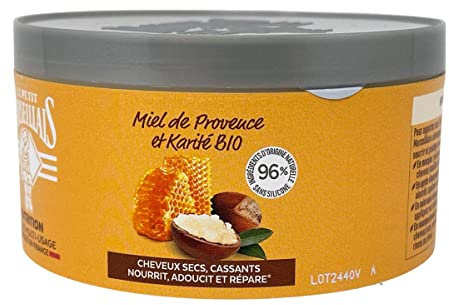 Le Petit Marseillais - Allzweckmaske Nutrition Honig de Provence & Shea Bio (250 ml Tiefe) - Maske für trockenes und brüchiges Haar - Haarmaske 96% natürlichen Ursprungs