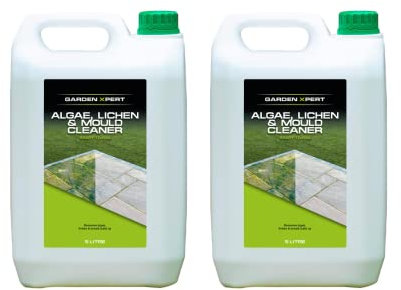 Garden Xpert Algae, Lichen & Mould Cleaner | 5 litre (2 Pack) | Suitable for Patios, Natural Stone, Paving Slabs, Paths & Roofs| Lasting Protection | Ready to Use | Pet Friendly Once Dry