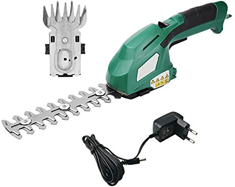 Gmjay Taille-haie Électrique Taille-haie sans Fil 2 en 1 Tondeuse à Désherber Rechargeable,