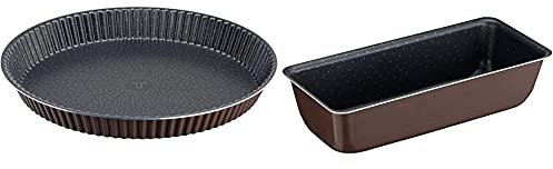 Tefal Perfectbake Moule A Tarte 30cm Aluminium 100% Recyclé J5548402 & Perfectbake Moule A Cake 28cm Aluminium 100% Recyclé J5547302