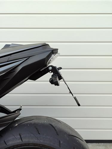 kurzer Kennzeichenhalter GroFaTec EVO Set kompatibel mit Suzuki GSX-S 1000 / F Bj 2016-2025 Kennzeichenträger kurzes Heck Heckumbau Porta Targa für original Blinker gsxs950 gsxs1000