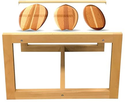 ABAKUHAUS Surfbrett Couchtisch, Surfen Sport Objekte, Acrylglas-Mitteltisch mit Holzrahmen für Büros Wohnheime, Klein Größe, Weiß Gelb und Hellbraun