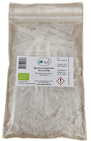Sala Menthol kristallin Mentholkristalle Aroma BIO (50 g Beutel)