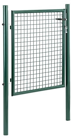 Wiesenfield WIE-GG-100 Gartentor 107,50 x 150 cm Stahl (pulverbeschichtet) Gartentor Metall Gartentür Zauntor Metall Stabmattenzaun-Tor