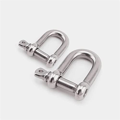 U-Bolzen Stahl 304 Edelstahl D-förmiger Schäkelhaken Verbindungsschnalle Schäkel U-förmiger Ringbolzen zur Befestigung (Farbe: M6 5 Stück) (Größe: M12 1 Stück) (Color : One Color, Size : M8 2pcs)