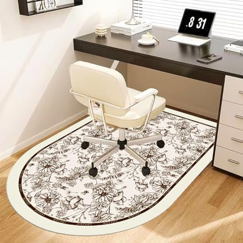 Alfombrilla protectora para silla de oficina, antideslizante, resistente a los arañazos, alfombrilla protectora antideslizante para laminado, parqué, suelos duros (80 x 120 cm)