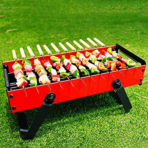 Griglia a Carbone Portatile, griglia per Barbecue Pieghevole, griglia per Barbecue da Tavolo salvaspazio in Acciaio Inossidabile