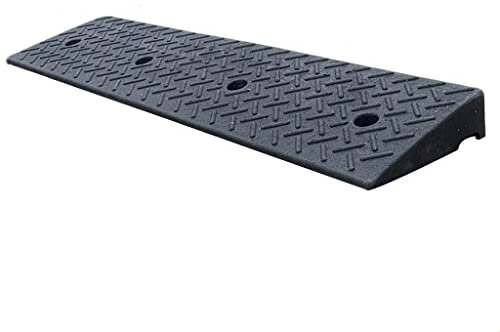 Tragbare, rutschfeste Rollstuhlrampe für 4–8 cm hohe Stufen, robuste Schwellenrampen mit einer Tragkraft von 11000 lbs, Auto-Bordsteinrampe, Schwarz
