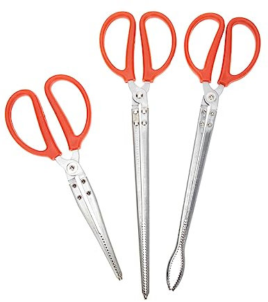 Garneck 3pcs Fishing Snap Clips Unhooking Pliers Sea Tackle Lobster Pliers Shrimp Picking Pincers Crab Crabs Pick up Pincers