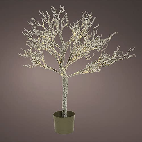 Zarivy 100 cm rustikaler LED-Baum mit Blumentopf, Elegantes Design, ideal für die Dekoration im Innen- und Außenbereich. IP44 wasserdicht, perfekt für jeden Anlass. Beleuchten Sie mit Stil.