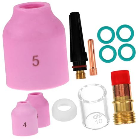 IWOWHERO 12-teiliges Becherschweißgitter-set Lichtbogenschweißzubehör Edelstahldrahtgeflecht Für Wp17/18/26-düse