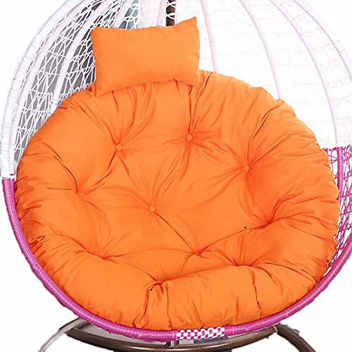 VDLLQYN Korb Stuhlmatte Outdoor-Kissen, nur Hängesesselkissen, Ersatzkissen for Schaukelstuhl, nur Hängesesselkissen(Orange)