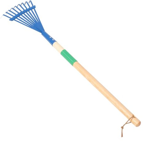 KOMBIUDA Gartenrechen Für Kinder Mit Holzgriff Abnehmbar Für Blätter Leichtes Outdoor-spielgerät Langlebiges Eisenmaterial Für Kleinkinder
