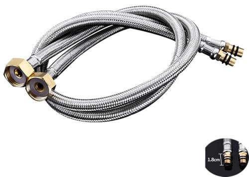 Raccordi Flessibili Per Rubinetti, 2x M10 (10mm) X G1/2 (20mm) Tubi Flessibili Di Ricambio Per Rubinetti Monoblocco, Caldaie, Lavelli E Lavabi(80cm,2.8cm)