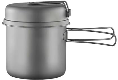 LIbgiubhy Ustensiles de cuisine de camping en plein air avec poignée pliante - Portatif - Poêle à frire - Revêtement anti-adhésif - En métal
