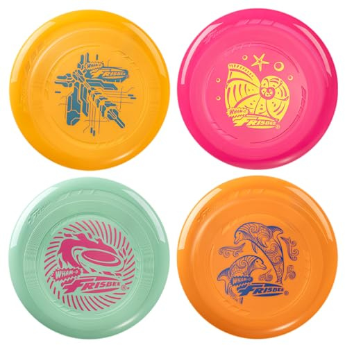 Wham-O Frisbee Go 2 Pack Dischi Volanti, Set di 22.86 cm Leggeri e Colorati per Principianti Bambini Ragazzi e Ragazze dai 5+ Anni, Gioco da Esterno per Spiaggia, Parco e Giardino - 70g (50140-V2345)
