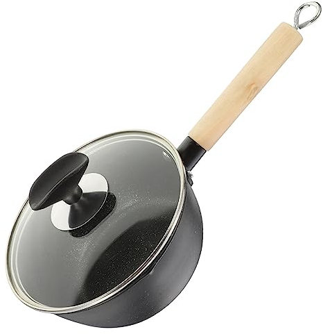 MUCKLILY Casserole Épaisse Pierre Médicale Antiadhésive Avec Couvercle Petite Marmite Multifonction Pour Lait Soupe Et Nourrissons