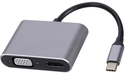 Adaptador tipo C a HDTV VGA 4K USB macho hembra convertidor 4K a 30Hz sincronización de sonido de vídeo para laptop, tabletas, adaptador USB