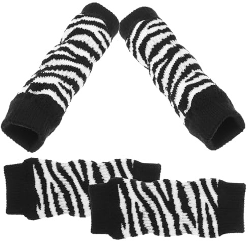 LOLIPPYY Portable Hund Beinwärmer Schutzsocken Elastisch Schmutzabweisend Pflegen Hundeellenbogen Wiederverwendbar Bequem für Innen und Außenbereich Zebra Muster