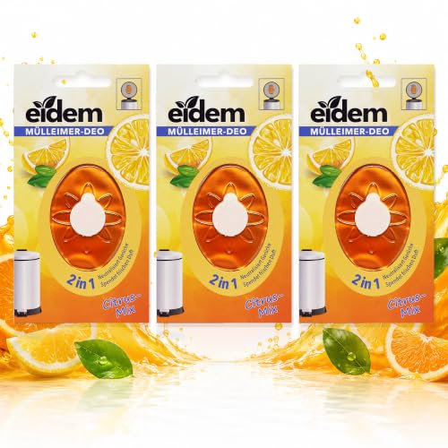 Mülleimer Deo 2 in 1 Citrus-Duft – Neutralisiert Gerüche & sorgt für langanhaltende Frische bis zu 5 Wochen – Einfach anzubringen (3)