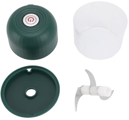 Fdit Broyeur D'ail électrique Efficace, Hachoir Multifonctionnel pour Divers Ingrédients, 260 Ml (vert foncé)