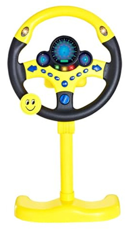 Vikye Juguete de Volante para Niños, Simulador de Conducción Interactivo con Sonidos de Semáforo de Bocina, Juego de rol Educativo para Niños y Niñas a Partir de 3 Años (Tipo 3)