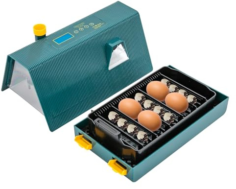 Eierinkubator Brutautomat Vollautomatisch, Digitaler Inkubator, Auto-Flip Brutmaschine mit LED-Licht und 3 Funktionen für Bruteier, Hühner,Enten,Wachtel,Gänse,Brutapparat Geflügel.